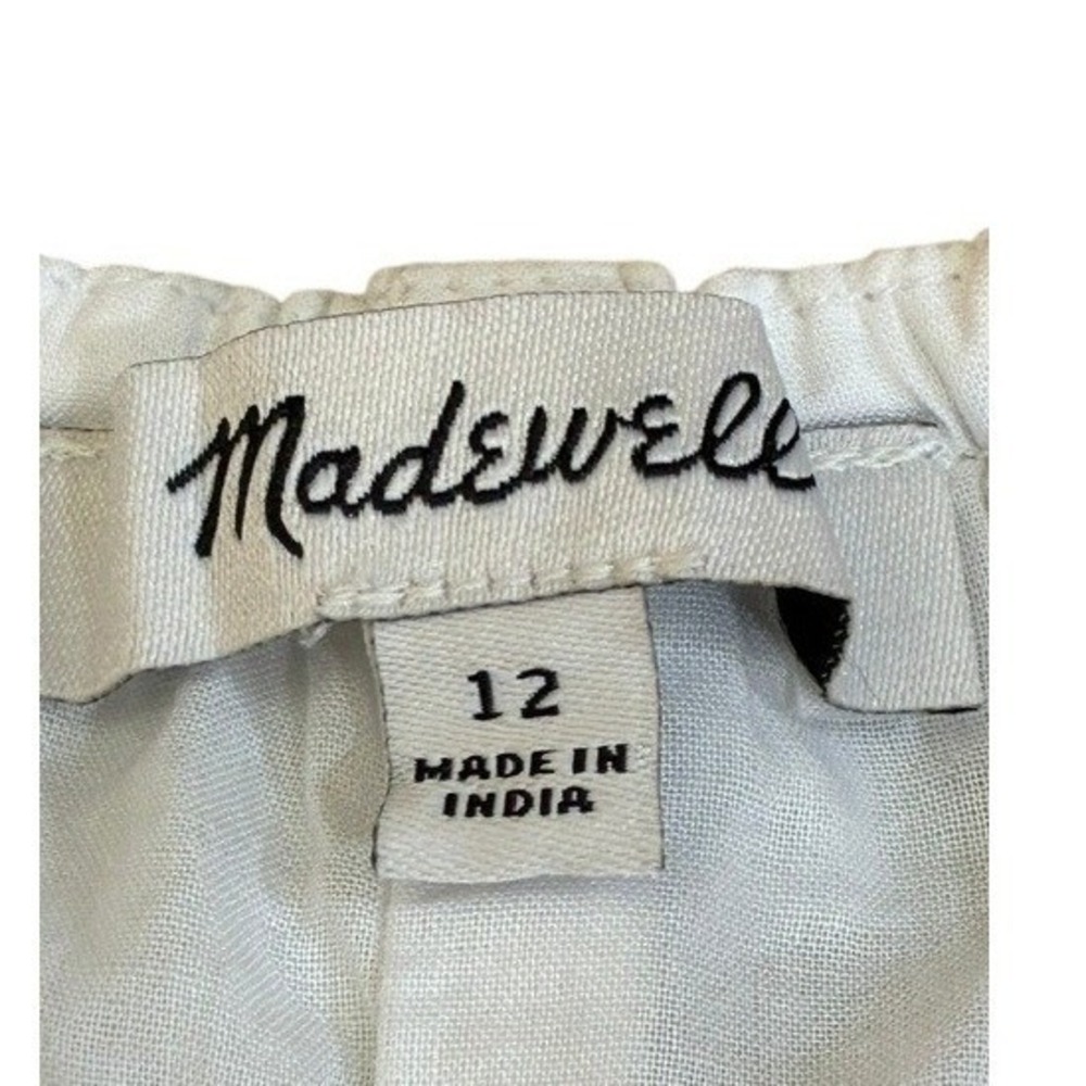 Madewell Eyelet Midi Dress Womens 12 White Excellent Seersucker Back Cutout - Picture 10 of 11
